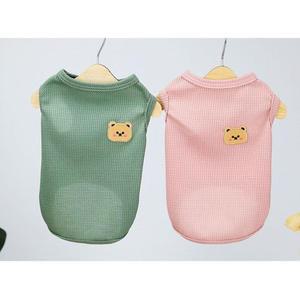 [RGLP7P82]곰돌이 패치 강아지 애견 여름 나시티 민소매