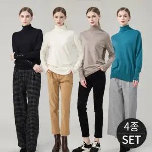 로코엘라 카인 터치업 터틀넥 여성 니트 풀오버 4종세트