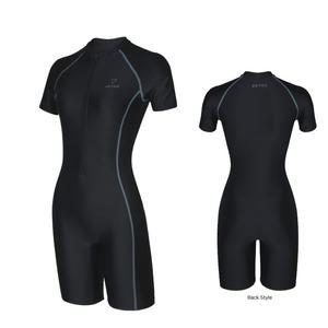 (Z4451블랙) 아쿠아 집업 반팔 반바지 원피스수영복_라인몰원피스수영복/단체주문전문