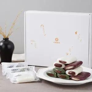 [시루조아] 굳지않는 앙꼬절편 3종세트 30개입 (화이트 선물세트) 1.8kg