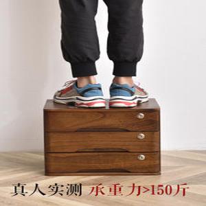 3단 보관함 원목에 책상위서랍 로그 잠금식 풀잠금 통나무 서랍 원목 미니서랍장 탁상용