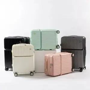 폴리카보네이트 PC 전면 개방형 20인치 기내용 수화물 모던 캐리어 여행 가방