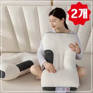 2개 경추 베개 낮은 일자목 숙면 호텔방 꿀잠 푹신한