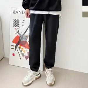 /옷자락 남자 기모바지 밴딩 겨울츄리링 조거 팬츠