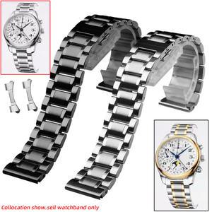 실버 블랙 로즈 골드 시계 스트랩, 스테인레스 스틸 금속 시계 밴드, 남녀 팔찌, 14mm, 16mm, 17mm, 18mm, 19mm, 20mm, 21mm, 22mm, 23mm