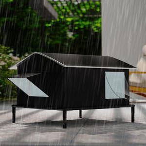 야외 고양이 텐트형 하우스 방수 보온 보냉 블랙