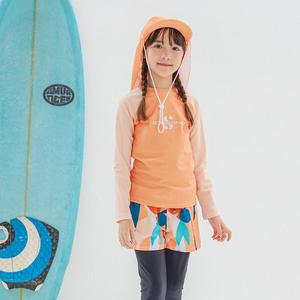 [아이스샌드](의정부점)주니어 아동 여아 래쉬가드 플랩캡 초등학생 중학생 수영복세트 BR-355123