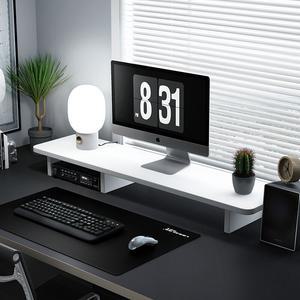 모니터 받침대 초대형 데스크 셋업 상하 데스크선반 우드 모니터받침대 와이드 긴 PC 선반