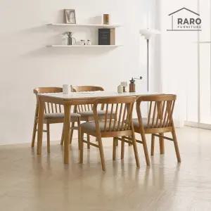 [/착불배송] 허브 1400 포세린 통 세라믹 4인 식탁 세트 (식탁+의자4)