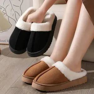 여성털슬리퍼 겨울 방한 털 슬리퍼 키높이 사무실 퍼 안감 실내화