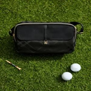 닥스 골프 여성 25FW [ONLINE EXCLUSIVE] 블랙 시즌백 체크 플랩 크로스백 DNGF5F962BK