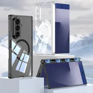 갤럭시 Z폴드7 폴더 맥세이프 호환 마그네틱 힌지 보호 충격 방지 백커버 투명 슬림 젤리 실리콘 케이스