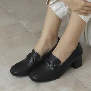 [무크] 여화 토리 소가죽 로퍼힐 2colors