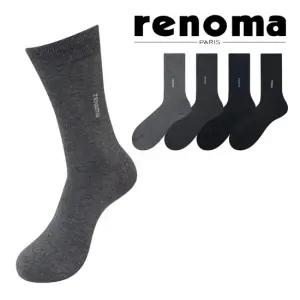 [레노마] RM1501 남성 무지 장목 양말 5족