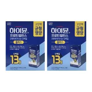 하이뮨 프로틴 밸러스 플러스 저지방 인절미맛 하이문 노인 단백질 보충제 16팩 2박스 MJ