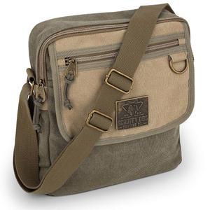 남녀용 스크러피 독 크로스바디 메신저백 - 조절 가능한 스트랩이 있는 캔버스 숄더백 소형 11인치