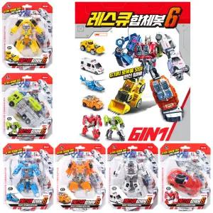 레스큐 합체봇6 변신로봇 합체로봇 6개(1세트)