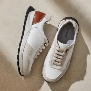 [무크] 남화 아르민 소가죽 밴딩 스니커즈 2colors