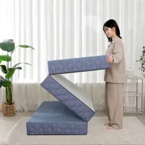 코트니아 3단 접이식 매트리스 (7cm,10cm,15cm) 허리에 좋은 단단한 토퍼 원룸 바닥 침대 HR고탄성폼 MS