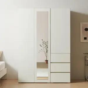 마르체 이안 1300 전신거울 서랍 옷장 세트 BKC725C (착불)