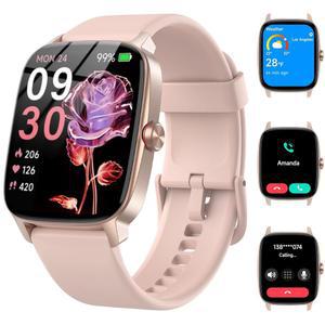 블루투스 통화 및 AI 음성 기능이 있는 남성용 스마트 워치, 심박수 SpO2 수면 모니터가 1.85인치 HD 피트니스 트래커, 100개 이상의 스포츠 모드, 미니 게임, 안드로이드 iOS 휴대폰용 IP68 방수 스마트워치