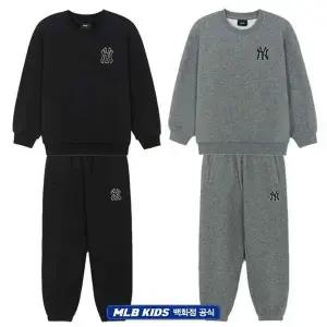 갤러리아 MLB키즈 베이직 스몰로고 기모 맨투맨 세트(7AMTB1756/7APTB0656)