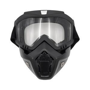 SHMZK 오토바이 헬멧 고글, 김서림 방지 고글 얼굴 보호 마스크, 남성용 레이싱 고글(투명)