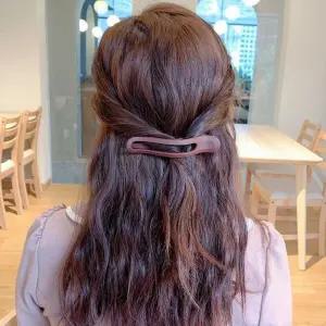 매트 무광 올림머리 악어 집게핀 주름 공주 왕 리본 러블리 클립 정리 헤어