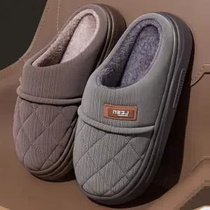 (무료배송) 남성 다이아패턴 겨울필수템 방한 실내 실외 슬리퍼