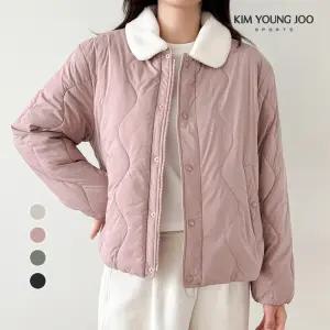 김영주스포츠 여성 양털카라 다운 겨울패딩점퍼 골프점퍼 덕다운 웰론 데일리 캠핑 산책 KRWJ6238