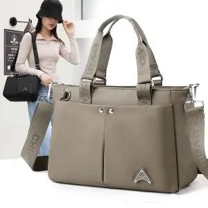 여성 핸드백 가벼운 방수 원단 여자 수납많은 대용량 토트백 손가방 여행용 크로스백 숄더백