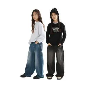 러브비쥬엔젤 주니어 데님 사이드 주름 바지 9-17호 가을 (LB25DW3PT005)