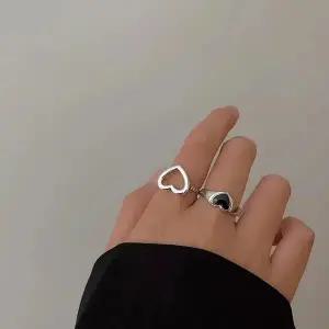 [2개세트] 보르드 실버 하트 여성 반지 세트