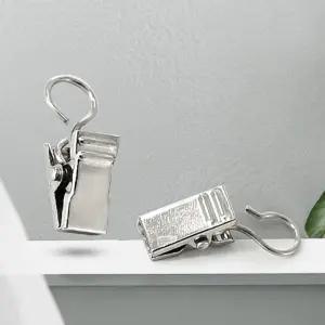 커튼레일 고리집게 네트망 걸이집게 부자재 다용도 커텐 블랙 실버