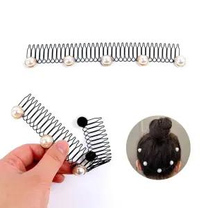 진주 잔머리 고정 헤어핀 잔머리고정핀 잔머리정리핀 헤어포인트띠