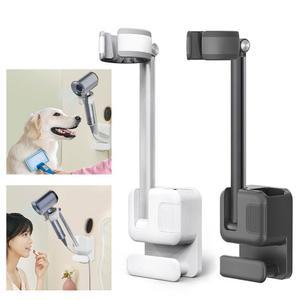 문뒤선반 벽걸이 회전식 헤어드라이어 스탠드, 거치대 헤어드라이어 랙, 펀치 프리 2025 헤어 스타일링 도구, 욕실용 정리함