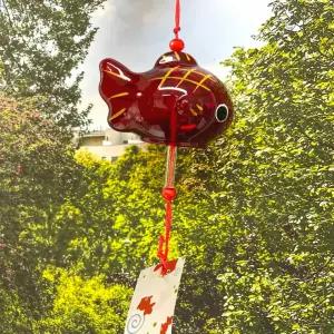 빨간금붕어 현관 행운 유리 풍경 후우링