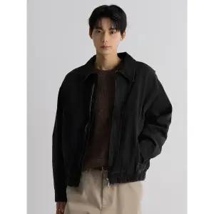 [에잇세컨즈] 데님 칼라 집업 패딩  애쉬 (425Y39LP34)