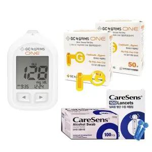 [셀러허브]GC녹십자 ONE 혈당계+혈당지100매+솜100매+침110개 D (S40835070)