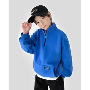 [리틀브로] (아동)라벨후리스반집맨투맨[티셔츠BFJY486B]