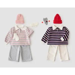 [베베르망] (아동)단가라기모카라티셔츠[티셔츠BFJS828A]