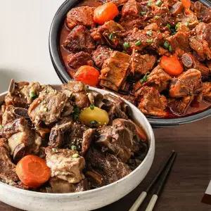 돼지갈비찜 2종세트 총 2팩(매운갈비찜+단짠 돼지갈비찜)