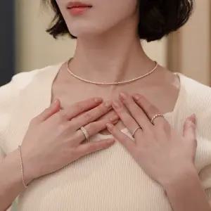 [듀인피니스]랩다이아몬드 테니스 목걸이 S