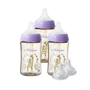 더블하트 아기 캐릭터 귀여운 젖병 240ml 블루밍 3개