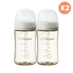 더블하트 와이드넥 젖병 배앓이방지 트윈팩 베이지 X2