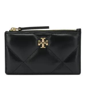 블랙 가죽 골드 로고 카드지갑 158629001 BLACK