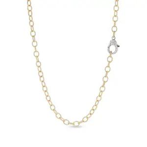 14k 포인트 스트링 체인 목걸이(랩 다이아몬드) 40cm