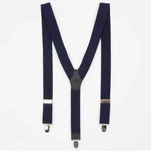 남성용 멜빵끈 네이비 멜빵 벨트 집게 서스펜더 코디 남자멜빵