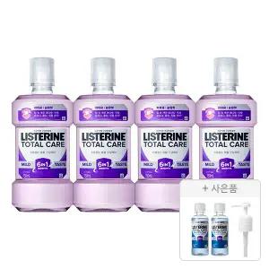 리스테린 토탈케어 마일드, 750ml, 4개+증정(캐비티케어마일드100ml, 2개+NEW리스테린 전용 펌프, 1개)