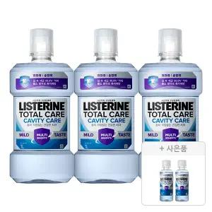 리스테린 토탈케어 캐비티케어 마일드 1L, 3개 + 증정(캐비티케어마일드100ml, 2개)